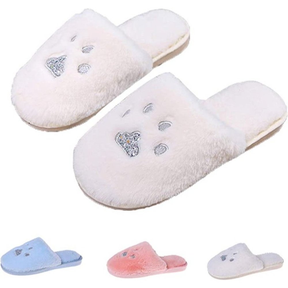 Cute Bear Claw Pattern House Slippers